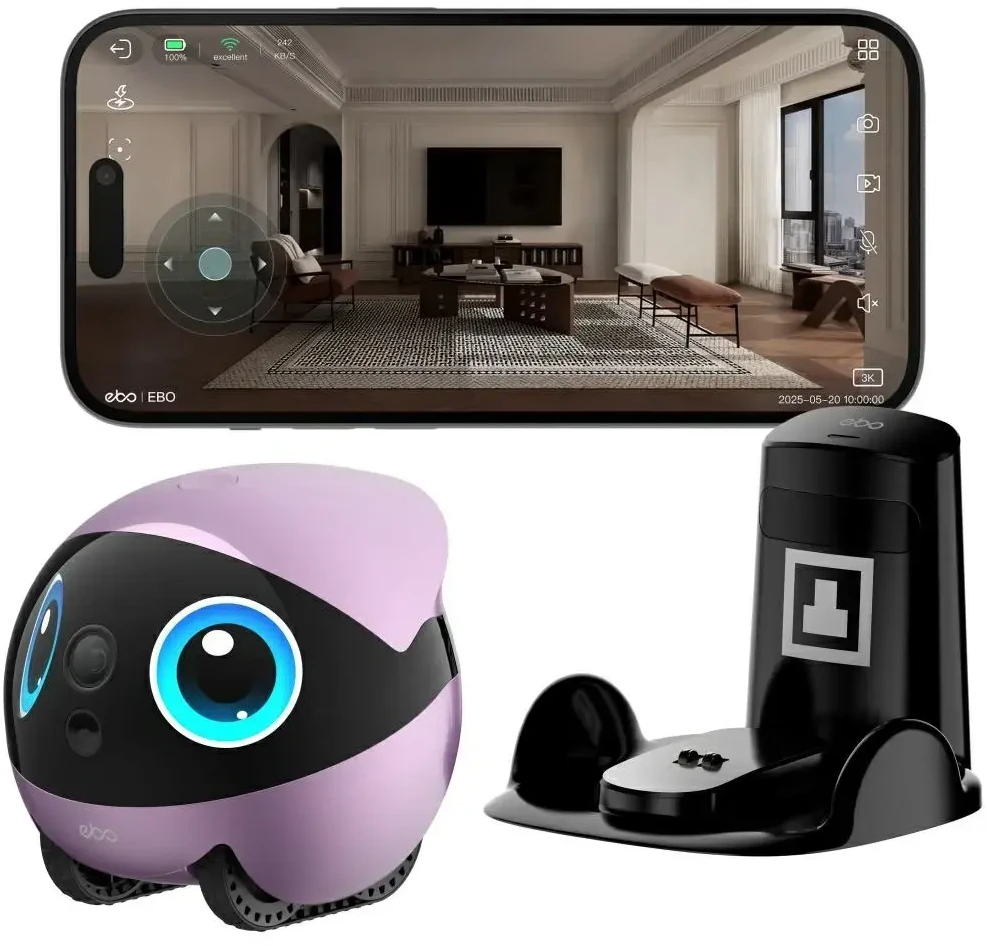 Išmanusis kompanionas robotas ENABOT EBO Air2 Plus purpurinis