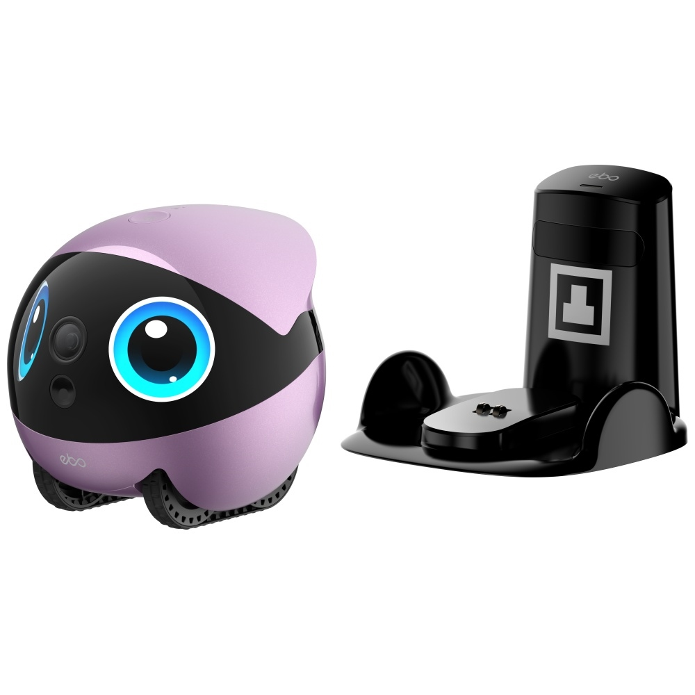 Namų robotas kompanijonas Enabot EBO Air 2 Plus FamilyBot su stebėjimo ir skambučių funkcija, violetinis