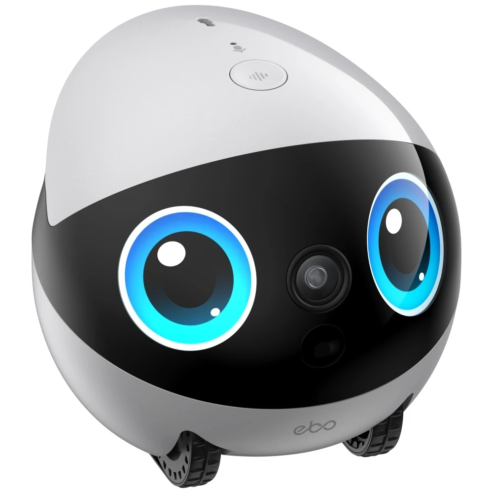 Namų robotas kompanijonas Enabot EBO Air 2 Plus FamilyBot su stebėjimo ir skambučių funkcija, baltas
