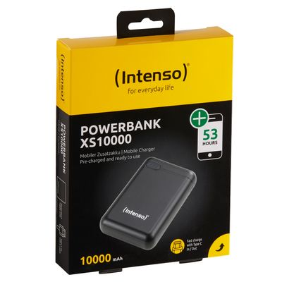 Intenso Powerbank XS10000 juoda 10000 mAh įsk. USB nuo A iki C tipo