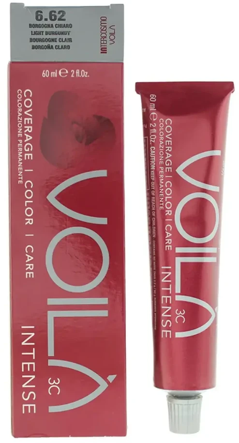 Intercosmo Voila 3C Intense Permanent Hair Dye 6.62 Light Burgundy, 60 ml