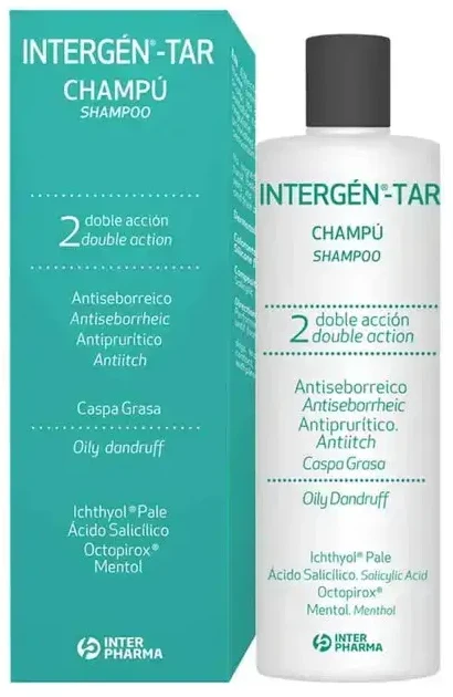 "Intergén" šampūnas nuo pleiskanų, deguto ir seborėjos