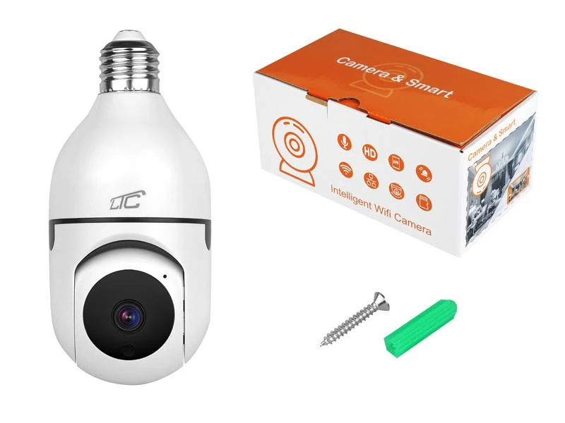 Internetinė rotacinė kamera IP lizdas E27 PTZ 3Mpix 230V SMART LTC VISION