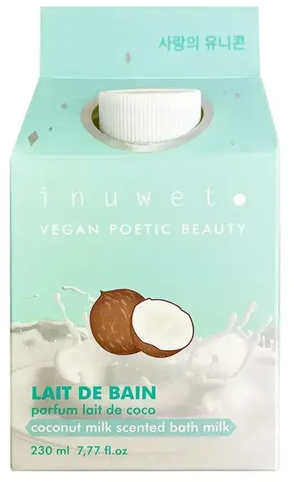 Inuwet, Coco, Coconut Milk, Cleansing & Softening, Bath Milk, 230 ml