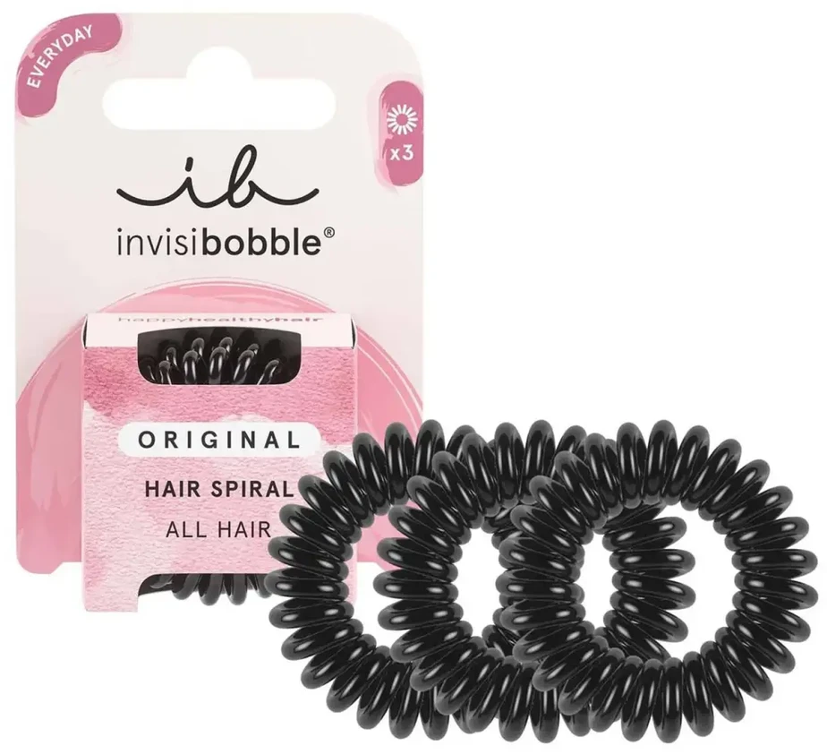 Invisibobble plaukų gumytės Original True Juodas 3 vnt.