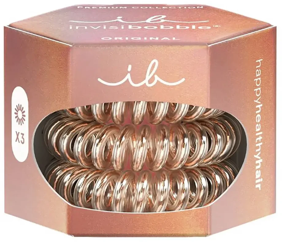 Invisibobble plaukų gumytės Original Premium Bronze me Pretty 3 vnt.