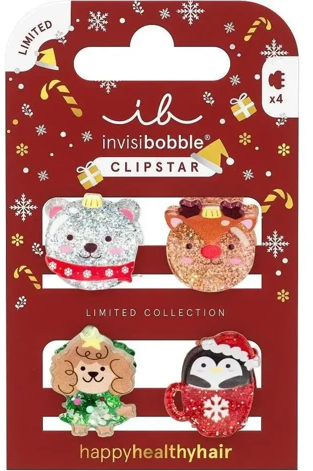 Invisibobble Clipstar Kids Sparkle in a Cup Plaukų sagtukas 4 pcs