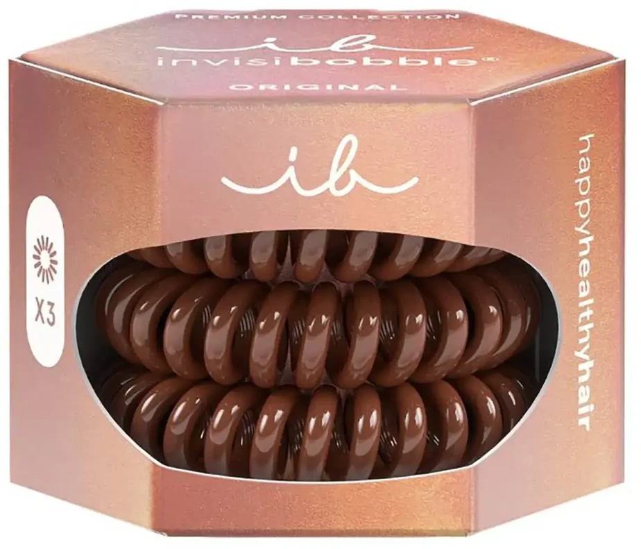 Invisibobble plaukų gumytės Original Premium Pretzel Brown 3 vnt.