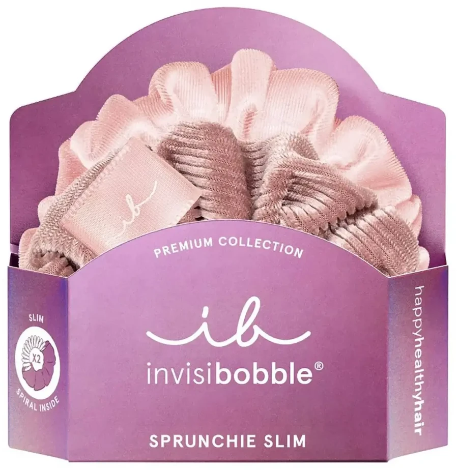 Invisibobble plaukų gumytės Sprunchie Slim Premium La Vie en Rose 2 vnt.