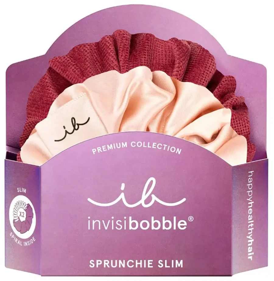 Invisibobble plaukų gumytės Sprunchie Slim Premium You Make me Blush 2 vnt.