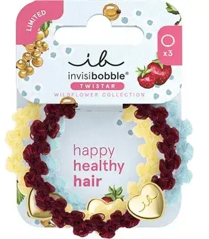 Invisibobble Twistar Wildflower Cherry Twist hair tie 3 pcs