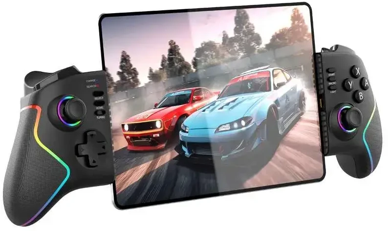 „iPega 9122“ belaidis tempimo RGB žaidimų pultas, skirtas „Android“ / „iOS“ / „PS3“ / „PS4“ / „PC“, juodas