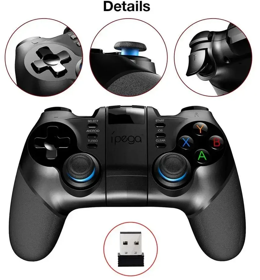 „iPega 9156“ „Bluetooth“ žaidimų pultas, skirtas „Fortnite“ ir „PUBG“