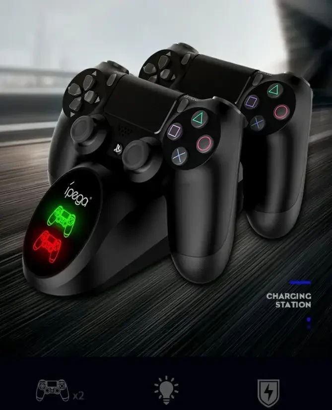 „iPega 9180 PS4 Gamepad“ dvigubas įkroviklis (pažeista pakuotė)