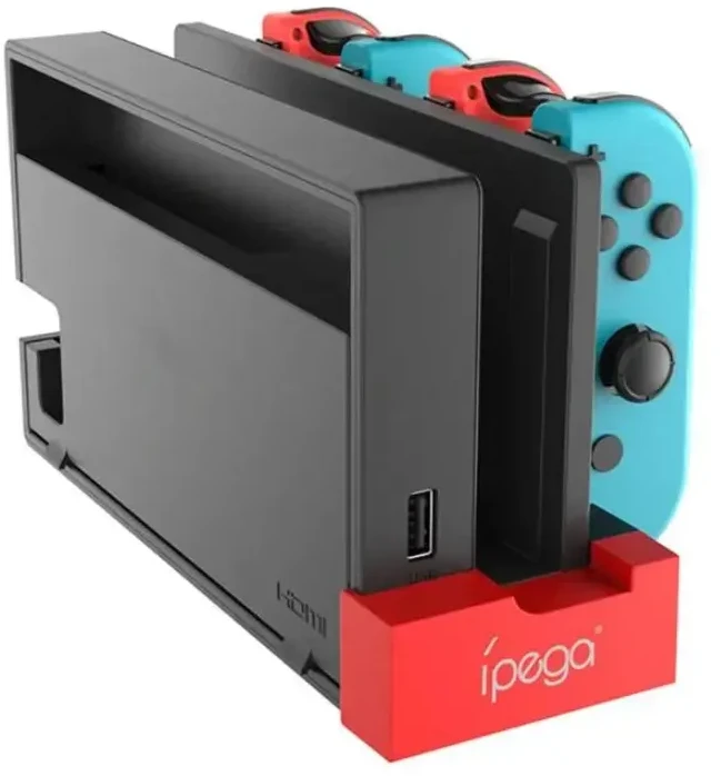 iPega 9186 Charger Dock pro N-Switch a Joy-con Juodas/Raudona