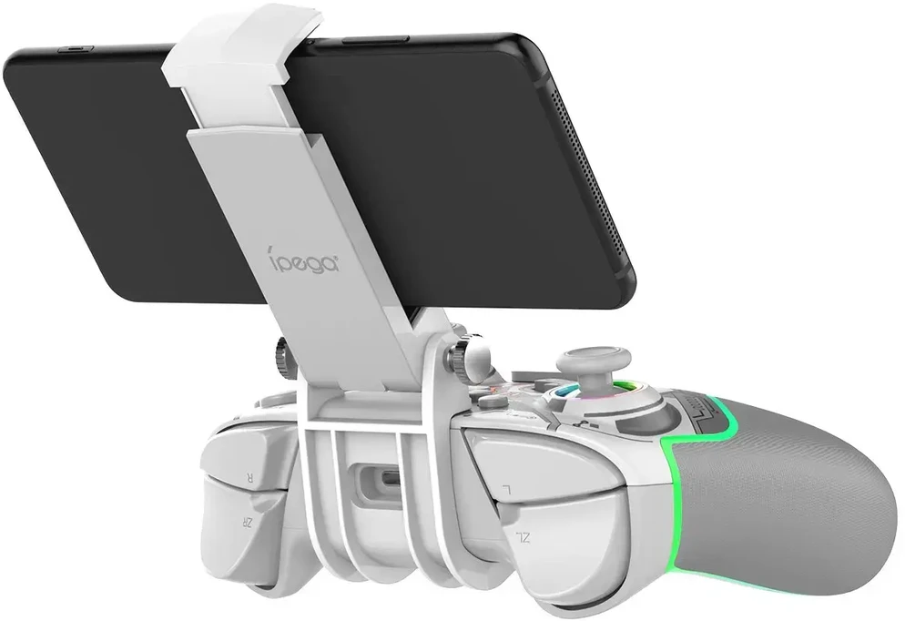 „iPega 9666BH“ „Bluetooth“ RGB žaidimų pultas, skirtas „Android“ / „iOS“ / „PS3“ / „PS4“ / „PC“ / „N-Switch“ Baltas