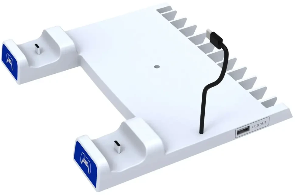 iPega P5S009 daugiafunkcis įkrovimo stovas, skirtas PS5 Slim Baltas