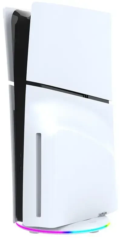 - „iPega P5S025S“ vertikalus stovas su RGB šviesa, skirtas „PS5 Slim Baltas“