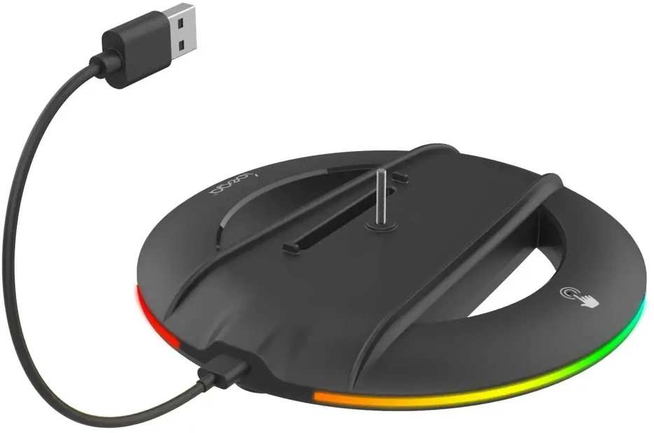 iPega P5S025S vertikalus stovas su RGB, skirtas PS5 Slim Juodas