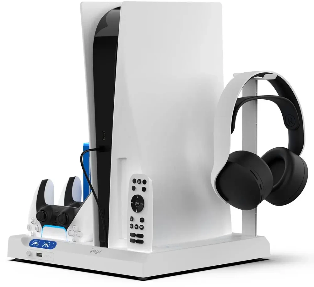 „iPega PG-P5S028“ universalus aušinimo įkrovimo stovas, skirtas PS5/PS5 Slim