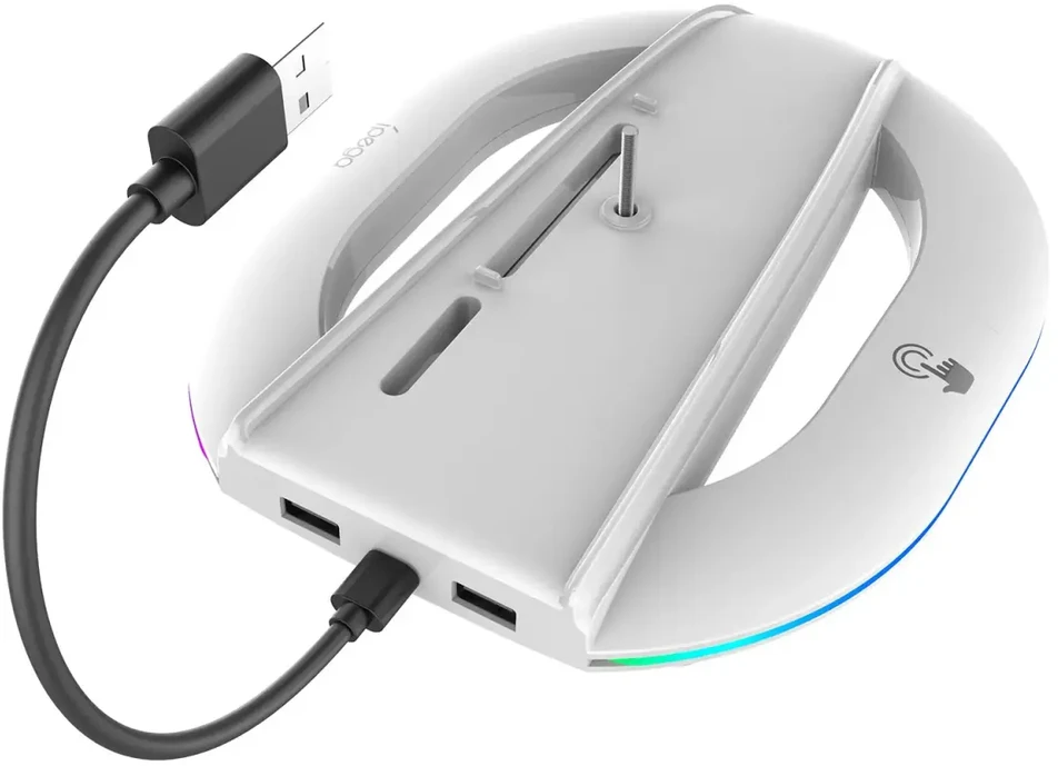 iPega P5S035SA Vertical Stovas (2xUSB-A) with RGB skirta PS5 Slim/PS5 Pro Baltas (Damage Package)
