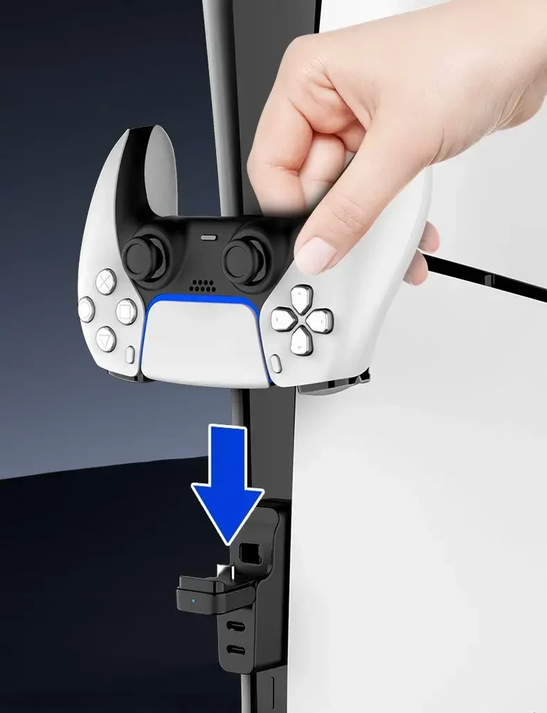 iPega P5S040 įkroviklio dokas valdikliui, skirtas PS5 Slim/PS5 Pro Juodas