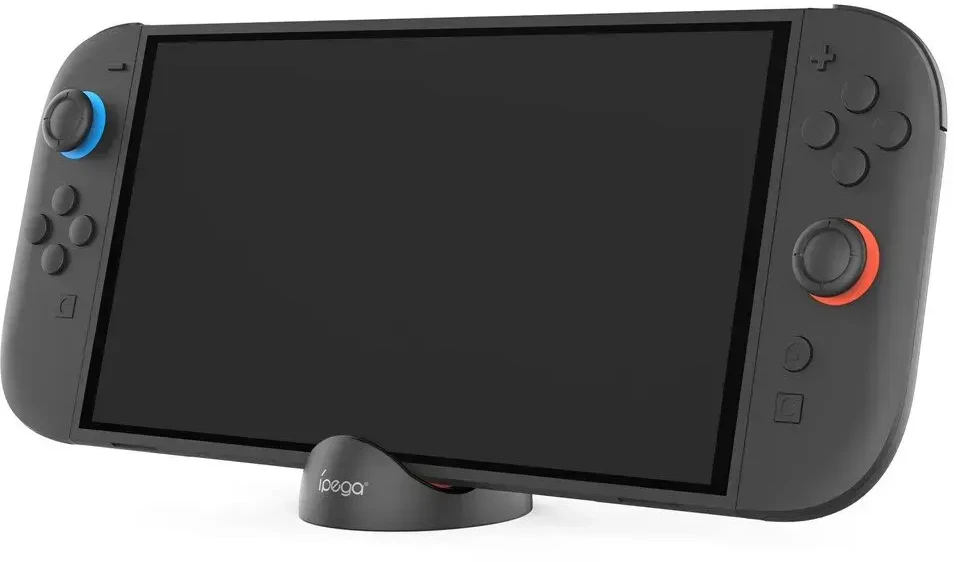 „iPega SW2041“ mini įkroviklio stotelė, skirta „Switch Lite“ / „Nintendo Switch“ / „Nintendo Switch 2“, juoda / raudona