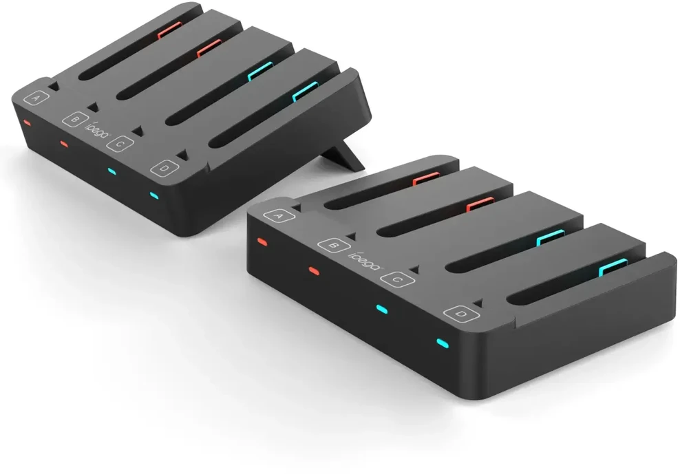 iPega SW2081 Charger Dock for JoyCon Controllers Nintendo Switch 1/2 Juodas