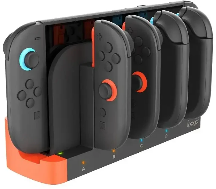 iPega SW2185 Charger Dock for JoyCon Controllers Nintendo Switch 2 Juodas (Damaged Package) (Pažeista pakuotė)