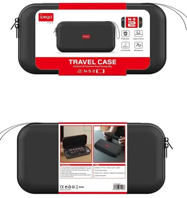 „iPega SW2193P“ plonas apsauginis dėklas, skirtas „Nintendo Switch 2“, juodas