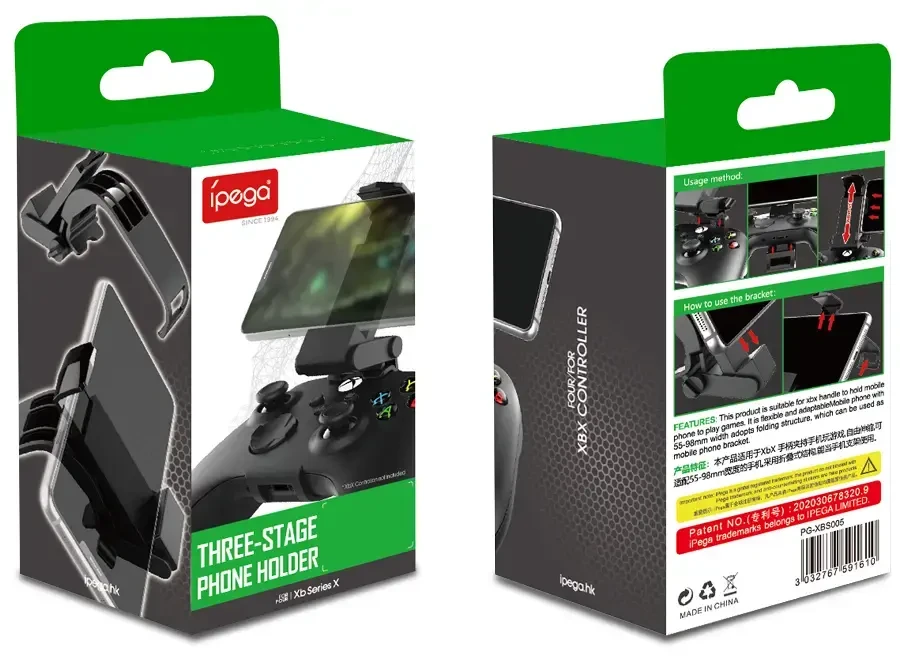 iPega XBS005 ištraukiamas telefono laikiklis XBOX Series X valdiklis