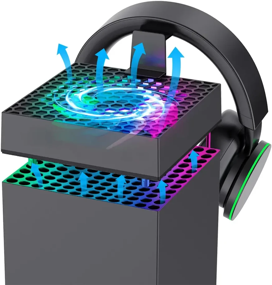 iPega XBX024S daugiafunkcis įkrovimo RGB stovas su aušinimu, skirtas XBOX (pažeista pakuotė)