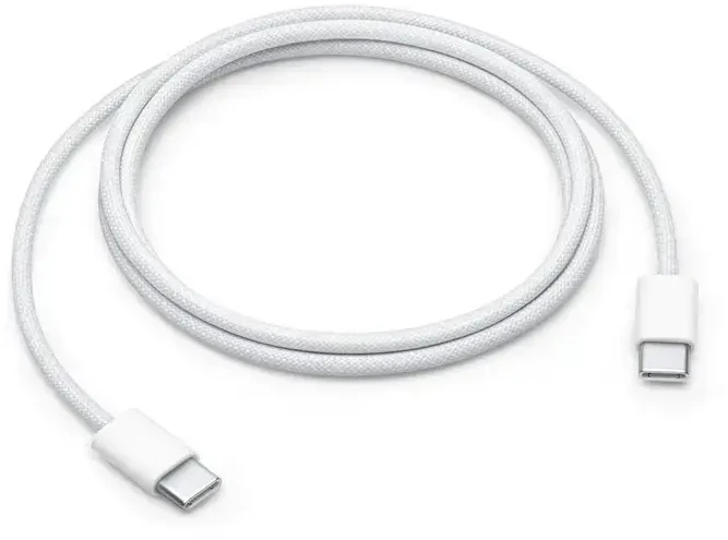 „iPhone“ duomenų kabelis USB-C/USB-C austinis Baltas OEM (urmu)
