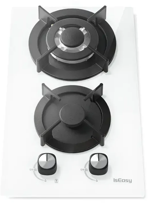 ISEASY MGBG-312A dujinė kaitlentė, 2 degikliai (balta)