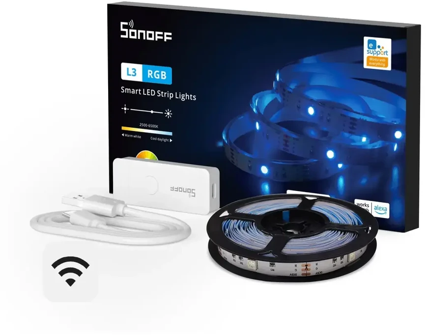 Sonoff L3 RGB Wifi Led juostos komplektas 5 m