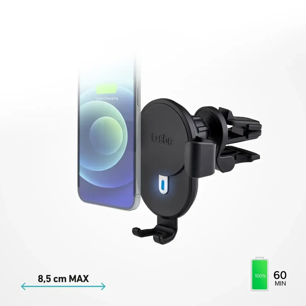 Telefono lakiklis su belaidžiu įkrovimu SBS TESUPWIR10CLIPSTG 10W – juodas