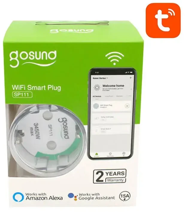 Išmanusis kištukas WiFi Gosund SP111 3680W 16A, Tuya 2 pakuotės