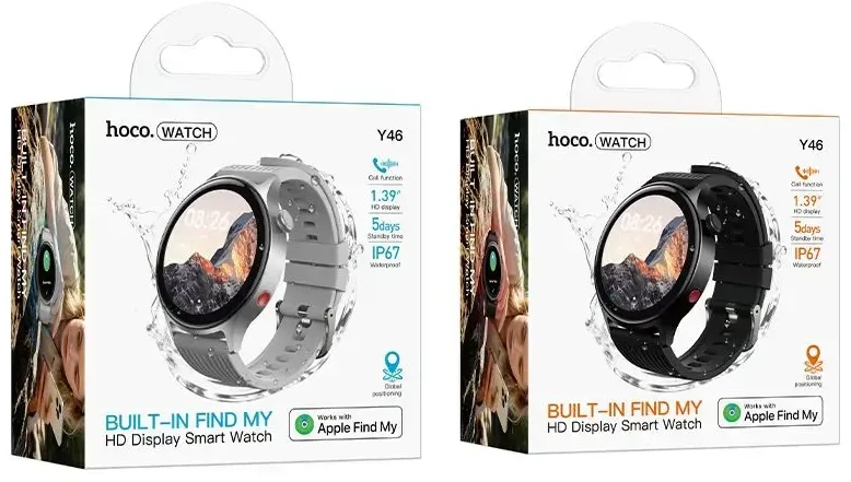 Išmanusis laikrodis 1,39" IP67 TFT su skambučių funkcija Hoco Y46 sidabrinis