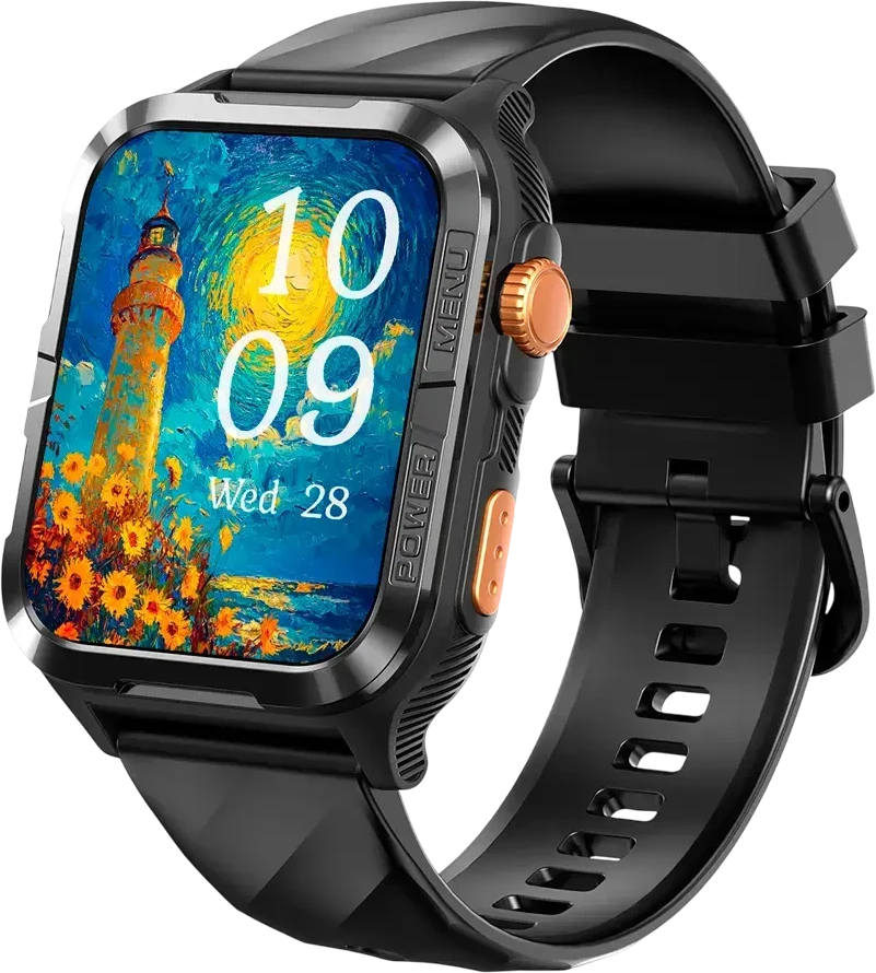 Išmanusis laikrodis Blackview W10PRO 1.83 inch G+F 320x280 RAM 480KB+ROM 640KB 600mA Call funcation GPS Flashlight BT5.3 Juodas