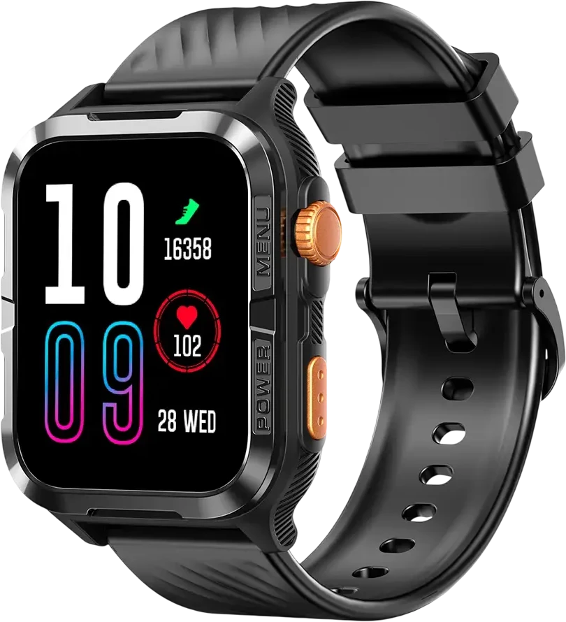 Išmanusis laikrodis Blackview W10PRO 1.83 inch G+F 320x280 RAM 480KB+ROM 640KB 600mA Call funcation GPS Flashlight BT5.3 Juodas