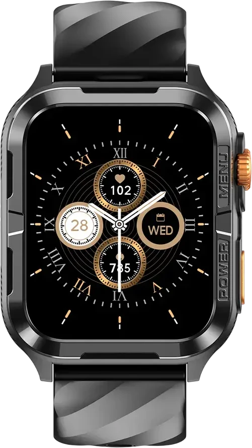Išmanusis laikrodis Blackview W10PRO 1.83 inch G+F 320x280 RAM 480KB+ROM 640KB 600mA Call funcation GPS Flashlight BT5.3 Juodas