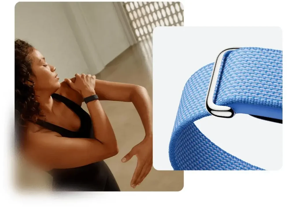 Išmanusis laikrodis Fitbit Wearable Google Air be apyrankės / GA11014-EU juodas