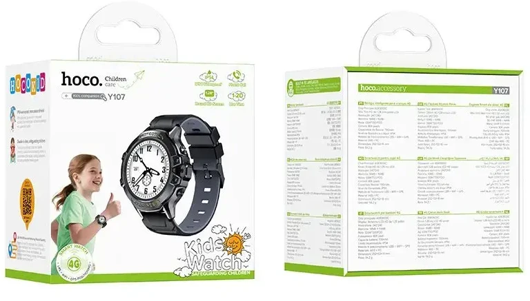 Išmanusis laikrodis for kids Hoco 1,28" 4G GPS with call function Y107 juodas