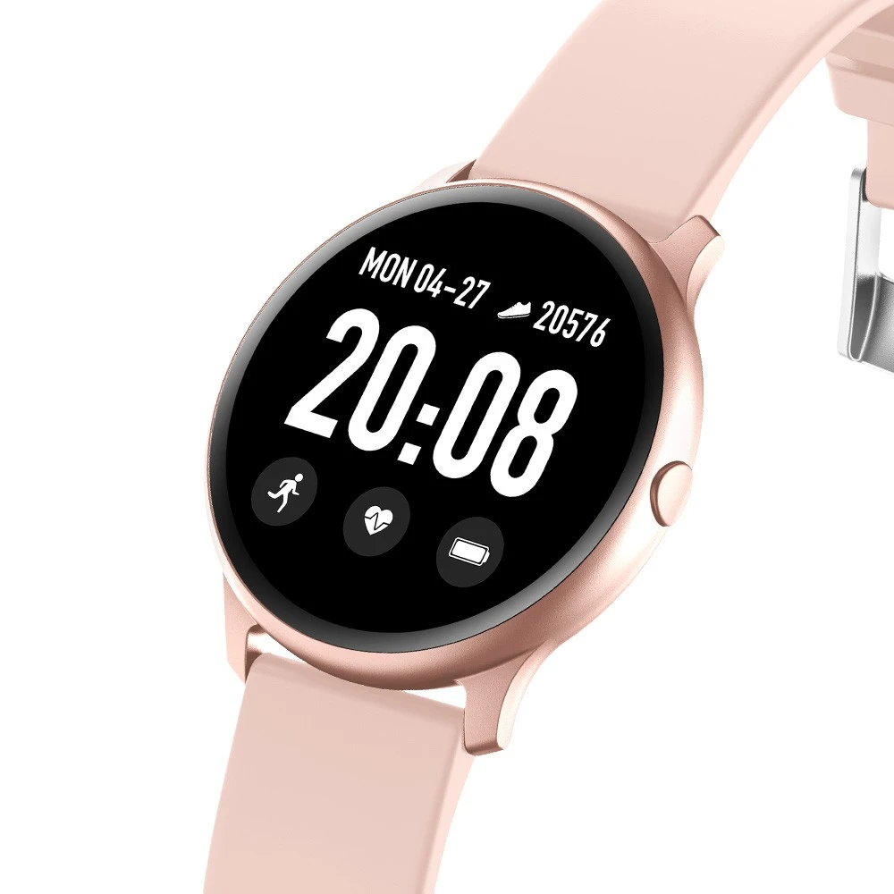 Išmanusis laikrodis Maxcom Fit FW32 Neon, Rožinio aukso spalvos korpusas su rožinės spalvos dirželiu