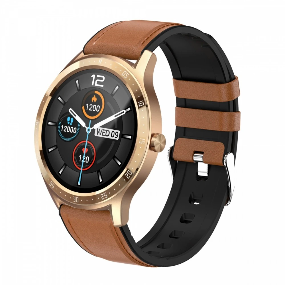 Išmanusis laikrodis Maxcom Fit FW43 Cobalt 2, Auksinės spalvos su dviem dirželiais komplekte