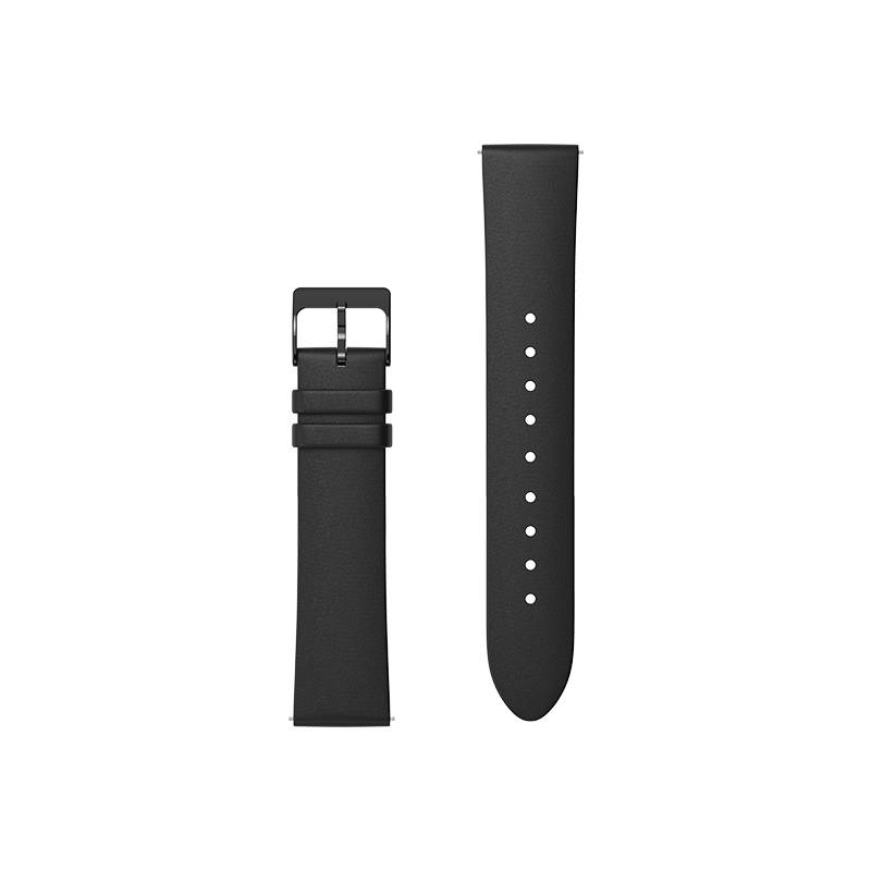 Išmanusis laikrodis Mobvoi TicWatch C2+, Juodos spalvos korpusas su juodos spalvos odiniu dirželiu