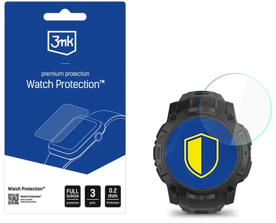 3Mk „Garmin Instinct 3 Tactical Edition“ 50 mm – 3 mk laikrodžio apsauga su „FlexibleGlass“ stiklu