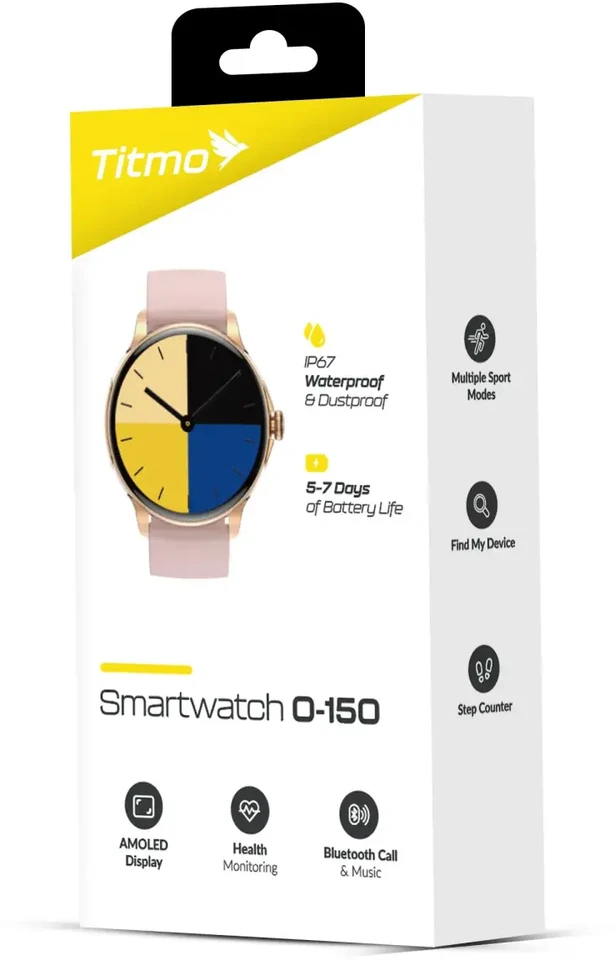 Išmanusis laikrodis TITMO O-150 (AMOLED, bluetooth call) pink