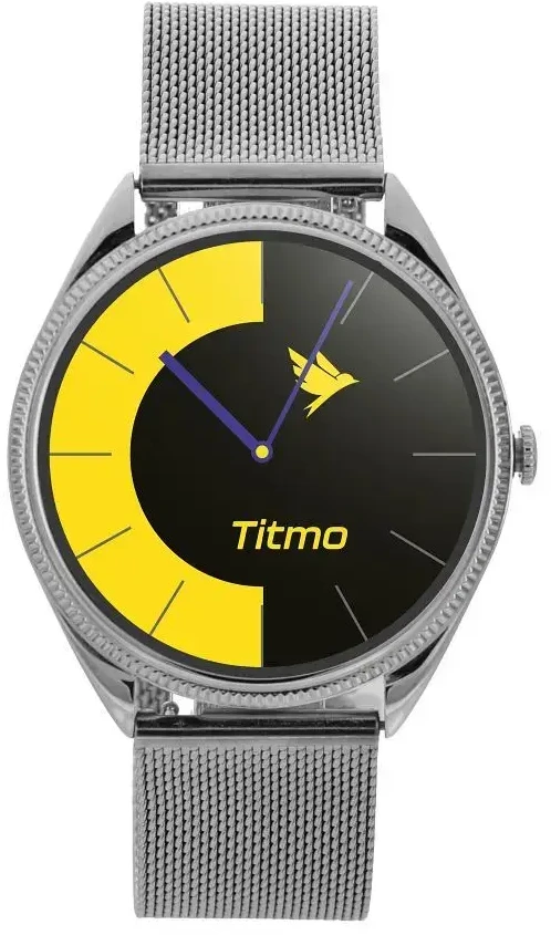 Išmanusis laikrodis TITMO O-170 (AMOLED, bluetooth call, stainless steal sidabrinis mesh strap) sidabrinis
