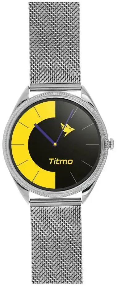 Išmanusis laikrodis TITMO O-170 (AMOLED, bluetooth call, stainless steal sidabrinis mesh strap) sidabrinis